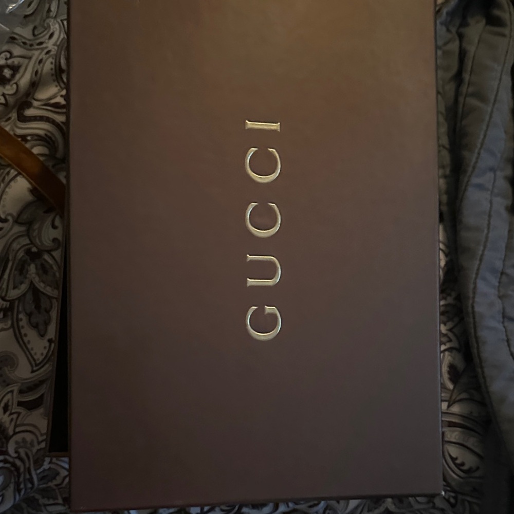 Gucci Brown and Green Wedge Sandals - Picture 6 of 9